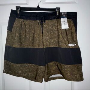 Hurley Olive and Black Hybrid Shorts